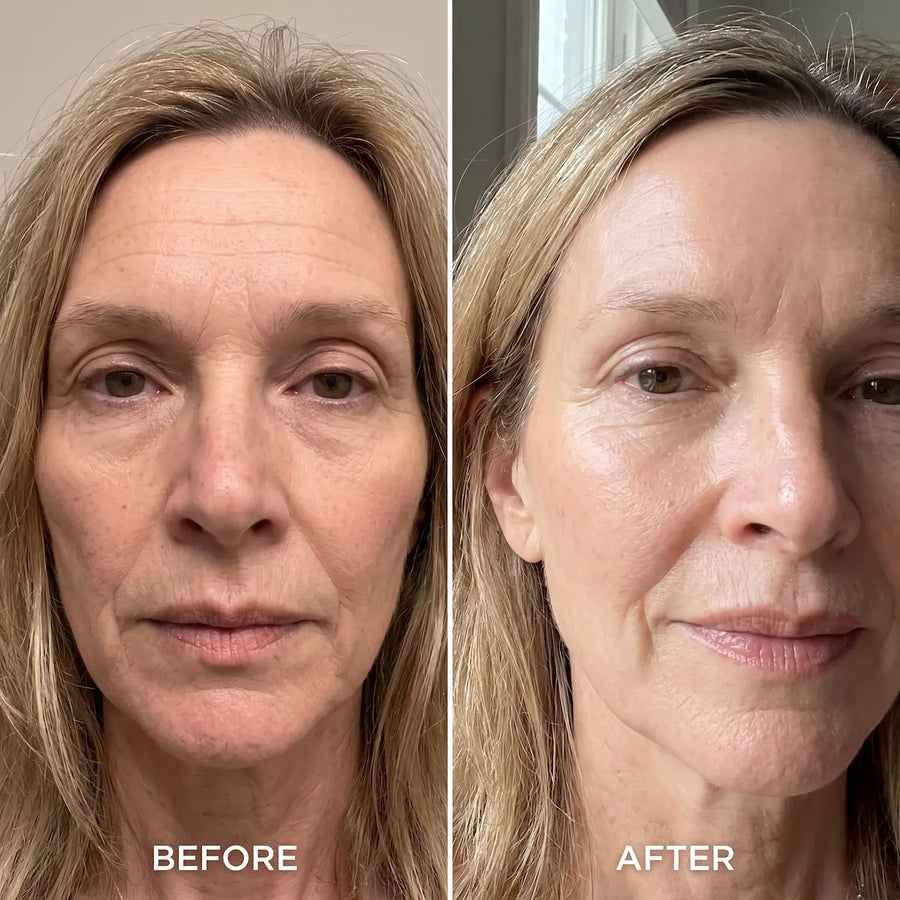 Kathryn before and after consistent use of Elysium