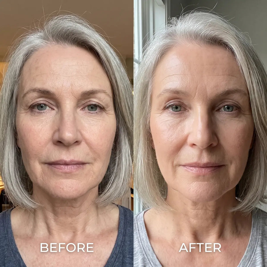 Sophia before and after consistent use of Elysium