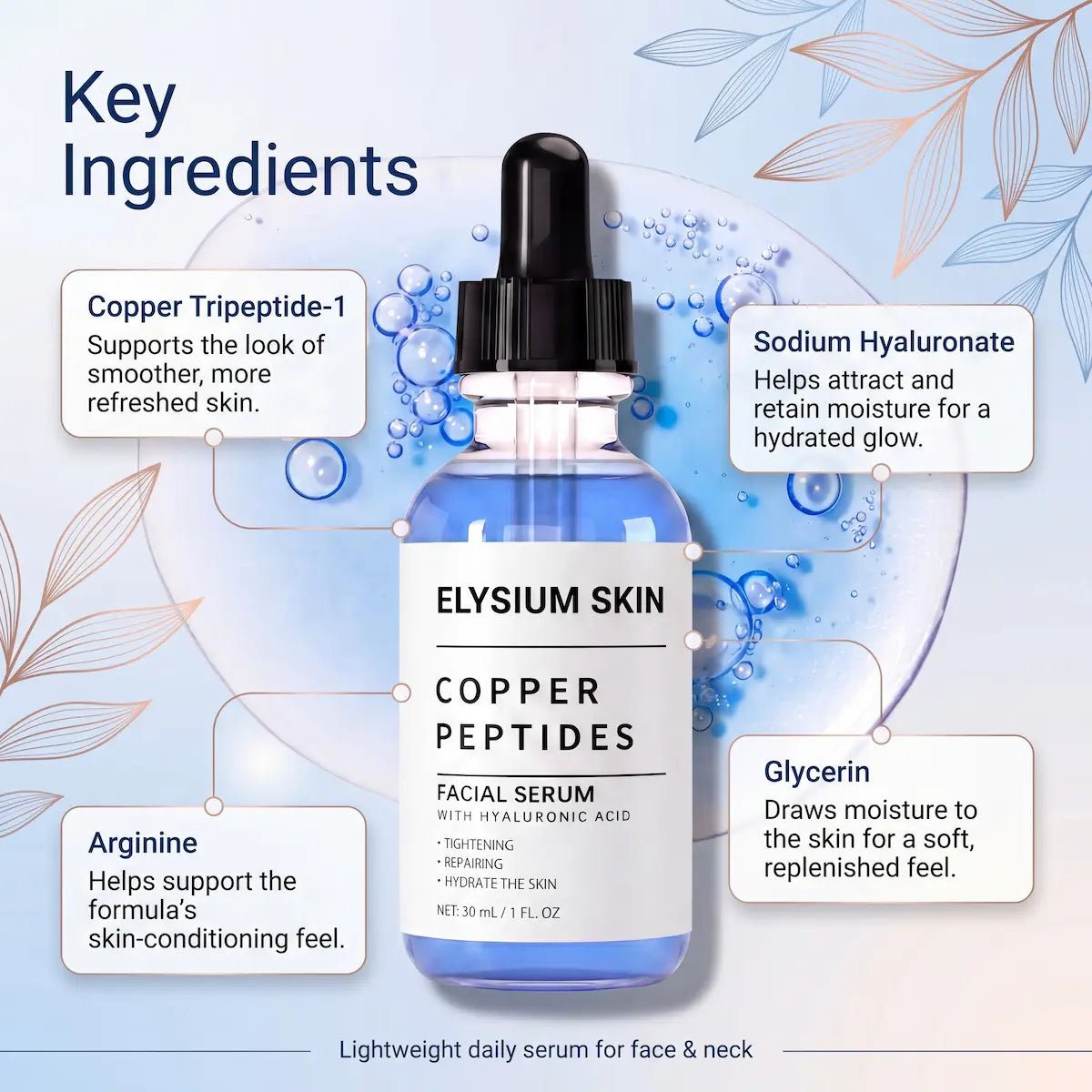 Elysium key ingredients graphic