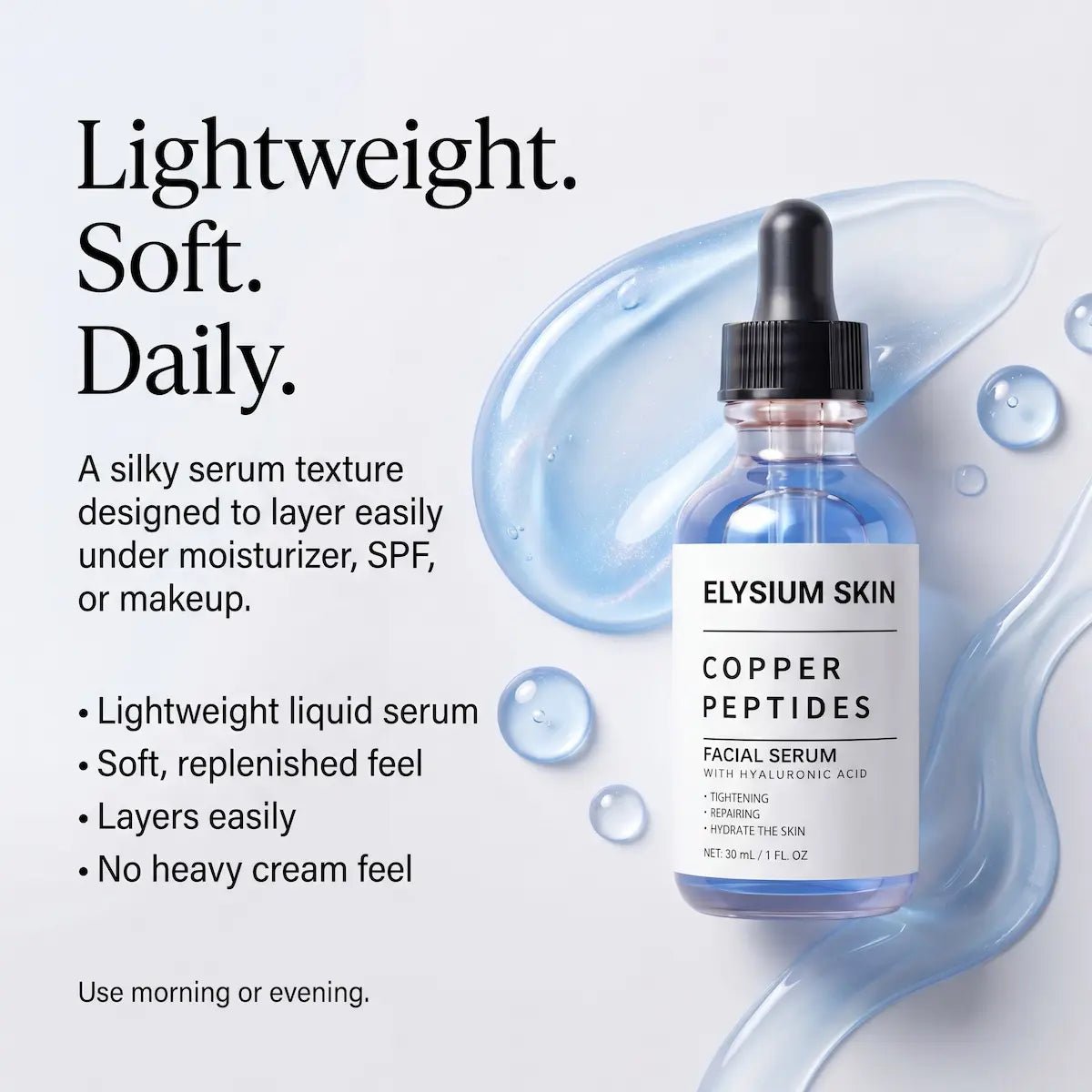 Elysium lightweight serum graphic